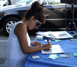 Luscious Liz signs autographs in Buena Park.