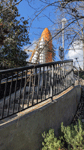 Endeavour's completed Space Shuttle Stack stands tall at the construction site for the Samuel Oschin Air and Space Center...on February 2, 2024.