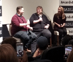 Director Guillermo del Toro and co-writer Vanessa Taylor take part in a Q&A panel for their Oscar-winning film THE SHAPE OF WATER