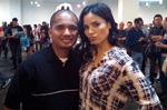 Taking another photo with Katrina Law at the Comic Book and Science Fiction Convention