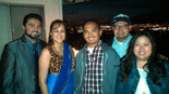 Me, Sarina and Carlo pose with Usha and Albert during their engagement party.
