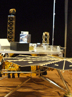 A full-scale mock-up of the Phoenix Mars Lander.