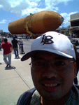 Taking a selfie as ET-94 rolls down Manchester Boulevard in Inglewood...on May 21, 2016.