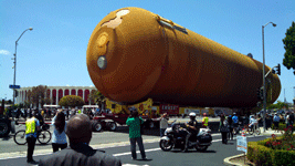 ET-94 passes by The Forum in Inglewood on May 21, 2016.