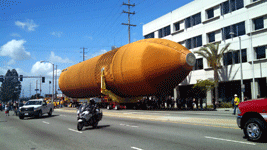 ET-94 rolls away from the office building on Vermont Avenue...on May 21, 2016.