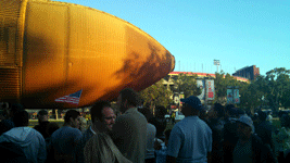 With the L.A. Memorial Coliseum in the backdrop, ET-94 completes its 18-hour street journey in Exposition Park...on May 21, 2016.