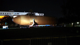 Another night shot of ET-94 with the L.A. Natural History Museum in the background...on May 21, 2016.