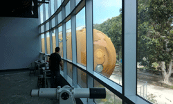 ET-94 as seen from inside the California Science Center's main building...on June 5, 2016.