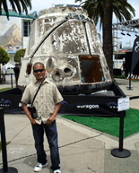 Another photo in front of SpaceX's Dragon C1 capsule at E3 2013 in downtown Los Angeles.
