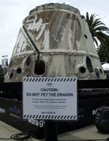 The Dragon C1 capsule at E3 2013...in downtown Los Angeles.