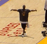 Kobe Bryant, the 2009 NBA Finals MVP, basks in his glory