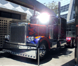 The Peterbilt truck used as Optimus Prime in TRANSFORMERS: DARK OF THE MOON.