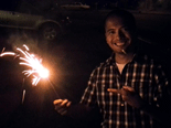 A photo Susie took while I was holding my sparkler, haha.