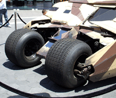 The Tumbler from THE DARK KNIGHT RISES on display outside of the AMC Citywalk theater in Hollywood, on July 20, 2012.