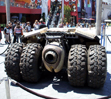 The Tumbler from THE DARK KNIGHT RISES on display outside of the AMC Citywalk theater in Hollywood, on July 20, 2012.