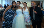 Posing with Elvia, Nidal and Monique before the wedding reception.
