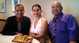 Posing with Elvia and Johnny at our table during the wedding reception.
