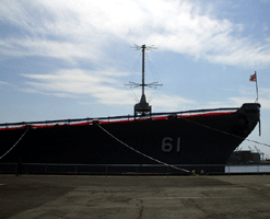 Visiting the USS Iowa at the Pacific Battleship Center in San Pedro, California, on August 7, 2012.