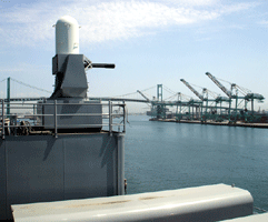 Visiting the USS Iowa at the Pacific Battleship Center in San Pedro, California, on August 7, 2012.