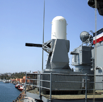 Visiting the USS Iowa at the Pacific Battleship Center in San Pedro, California, on August 7, 2012.