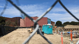 The construction site for the Samuel Oschin Air and Space Center...on August 9, 2022.