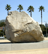 Checking out 'Levitated Mass' at the Los Angeles County Museum of Art, or LACMA.
