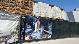 The construction site for the Samuel Oschin Air and Space Center...on August 17, 2023.