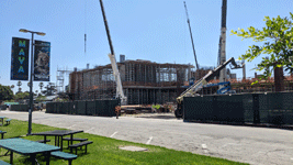 The construction site for the Samuel Oschin Air and Space Center...on August 17, 2023.