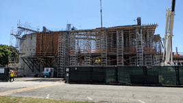 The construction site for the Samuel Oschin Air and Space Center...on August 17, 2023.