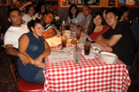 At the Buca di Beppo restaurant in Claremont.