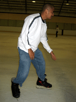 Pretending I'm Wayne Gretzky at an ice rink in Ontario.  Can't you tell?