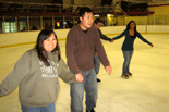 Sarina and Hao looking like they're getting the hang of ice skating...