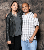 Posing with Chloe Bennet, a.k.a. Skye on Marvel's AGENTS OF S.H.I.E.L.D., at Long Beach Comic Con