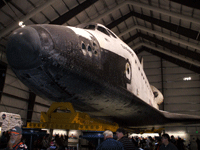 Visiting space shuttle Endeavour during Endeavour Fest at the California Science Center, on October 13, 2013.