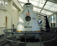 The Red Bull Stratos capsule from which Felix Baumgartner jumped out of on October 14, 2012.