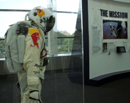 The pressure suit worn by Felix Baumgartner during his historic space jump on October 14, 2012.