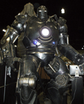 The Iron Monger from the first IRON MAN movie on display at the Comikaze Expo in L.A., on November 2, 2013.