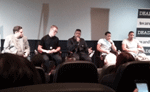 Will Poulter, John Boyega (who plays Finn in the STAR WARS sequel trilogy), Tyler James Williams and Laz Alonso take part in a Q&A panel for the Kathryn Bigelow film DETROIT