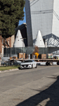 The two nose cones, or forward assemblies, for Endeavour's twin solid rocket motors are waiting to be installed at the California Science Center in Los Angeles...on November 8, 2023.