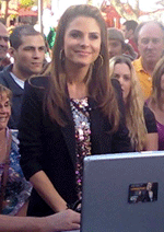 Another pic of Maria Menounos filming a segment for EXTRA