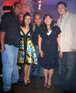 At a karaoke club in Los Angeles, for Sonia's official birthday party.