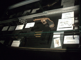 The gadgets used by Batman in THE DARK KNIGHT Trilogy, on display at L.A. Live on December 7, 2012.
