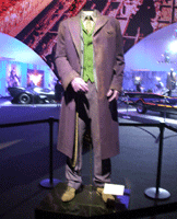 The Joker outfit used by Heath Ledger in THE DARK KNIGHT, on display at L.A. Live on December 7, 2012.