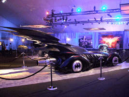 The Batmobile from BATMAN FOREVER, on display at L.A. Live on December 7, 2012.