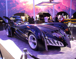 The Batmobile from um, BATMAN & ROBIN, on display at L.A. Live on December 7, 2012.