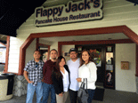 Franz, Sarina, Carlo, Usha and I pose for a group photo after grubbin' in Glendora.