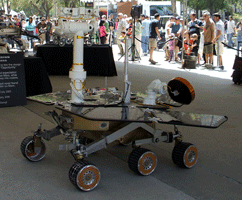 A full-scale test model of the Mars Exploration Rover.