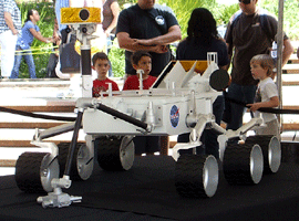 A model of the 2011 Mars Science Laboratory (MSL) rRover.