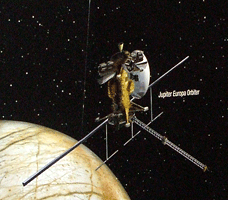 A standee for the Europa Jupiter System Mission (EJSM), which launches to the giant planet around 2020.