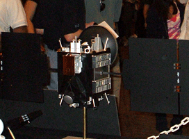 A model of the Dawn spacecraft, which will arrive at asteroid Vesta in 2011 and dwarf planet Ceres in 2015.